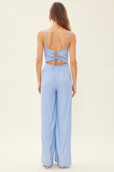 Idem Ditto Drawstring Back Sleeveless Wide Leg Jumpsuit